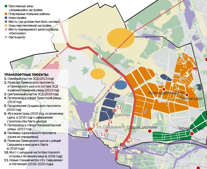 Карта строящиеся объекты в спб