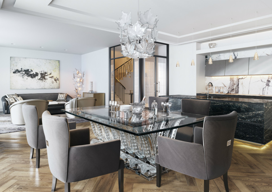 Интерьеры апартаментов в Kuznetsky Most 12 by Lalique
