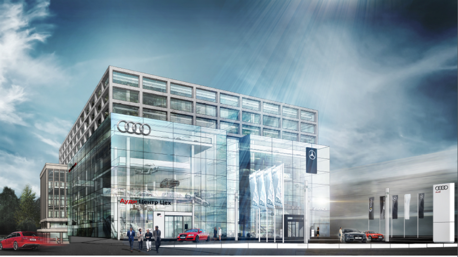 Фото: Из портфолио Kleinewelt Architekten: дилерский центр Audi и Mercedes-Benz на ЗИЛе