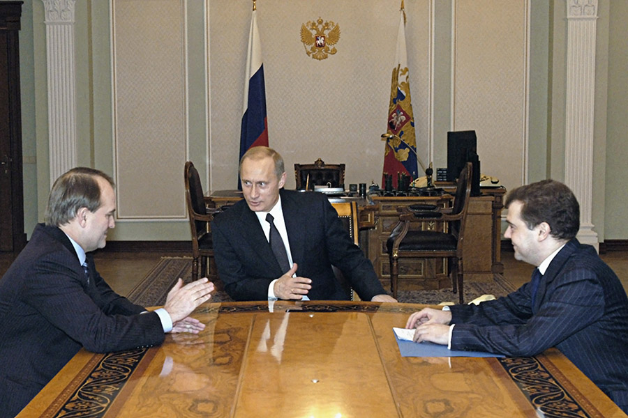 Владимир Путин, Виктор Медведчук и Дмитрий Медведев