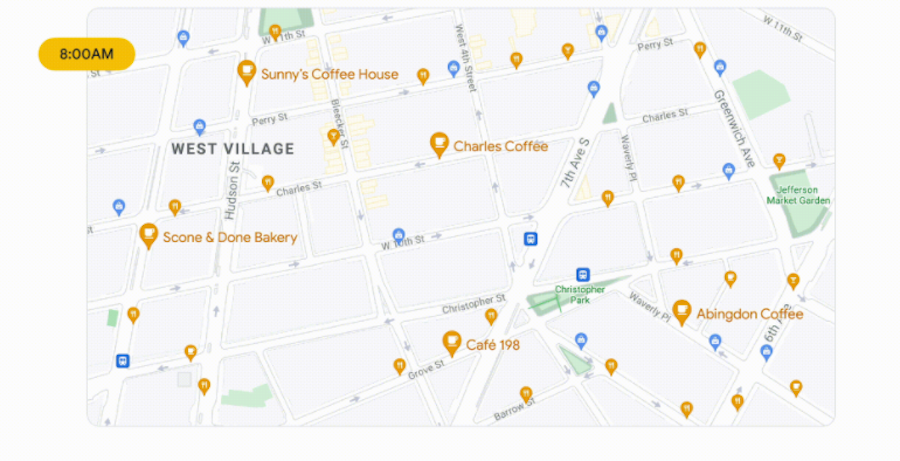 Новый интерфейс Google Maps