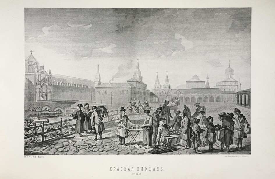 Красная площадь. Гравюра. 1762 год
