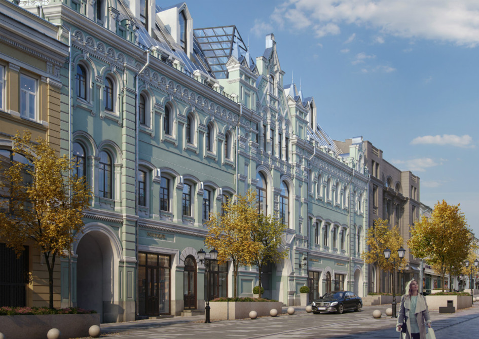 Проектный вид на главный фасад Kuznetsky Most 12 by Lalique