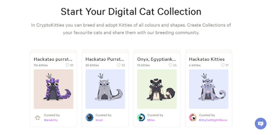 Интерфейс CryptoKitties