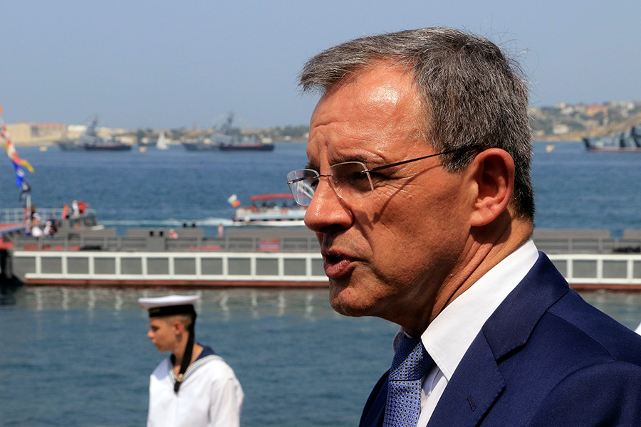 Депутат-консерватор Тьерри Мариани на праздновании дня  ВМФ в Севастополе. 31 июля 2016 года