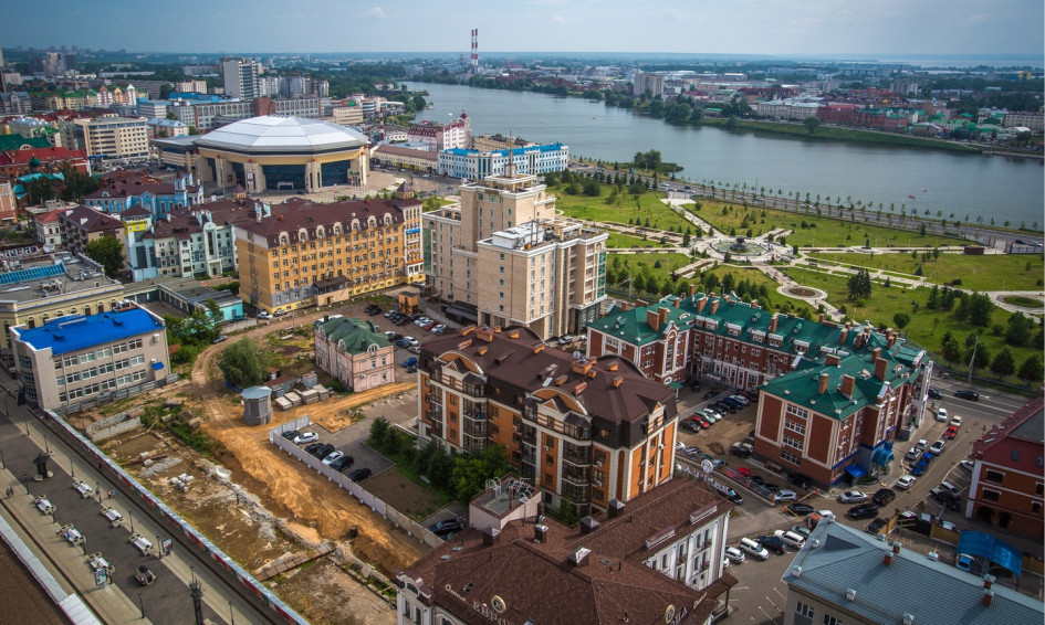 Казань, вид на центр города