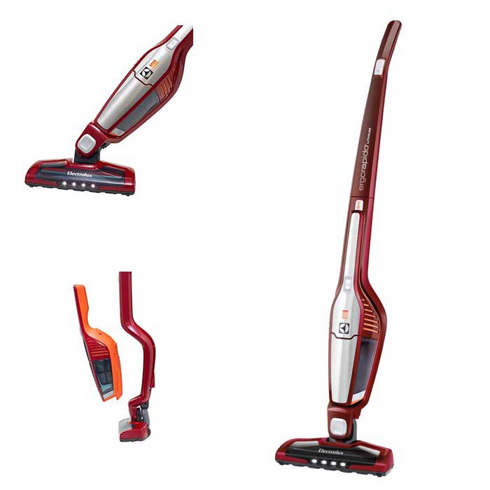 Пылесос два в одном - Electrolux Ergorapido Ergo 12 cо светодиодной подсветкой и удобной функцией очистки щетки от волос и волокон. Цена 12 тыс. руб.