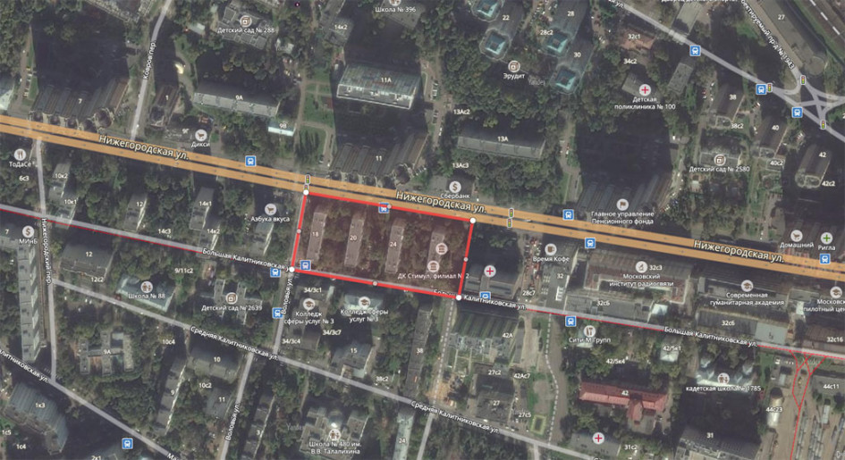 Пятиэтажки в районе Нижегородской улицы (Таганский район)