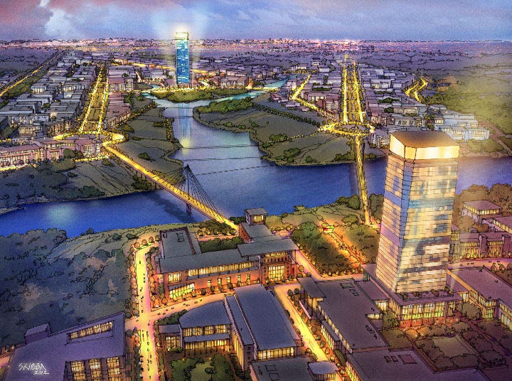 По предложению Urban Design Associates из США федеральный центр должен разместиться в Коммунарке и стать главным ядром развития новых территорий