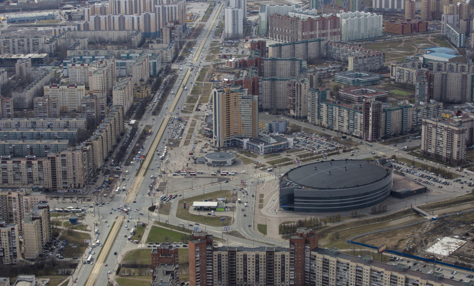 Санкт-Петербург, вид на спальный район