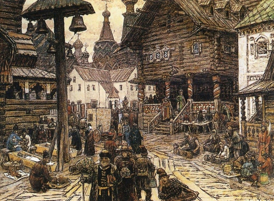 Аполлинарий Васнецов. На крестце в Китай-городе
