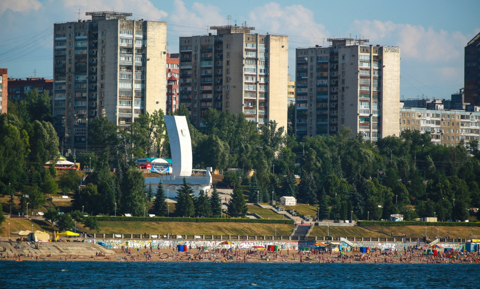 Самара, вид на город с Волги