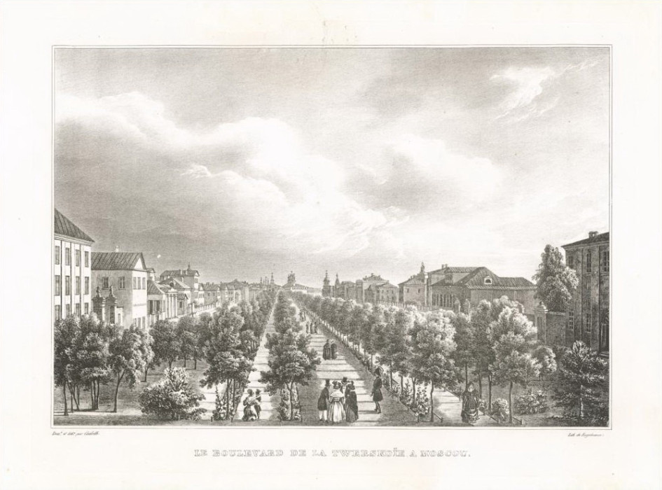 Огюст-Антуан Кадоль. Тверской бульвар. 1825 год