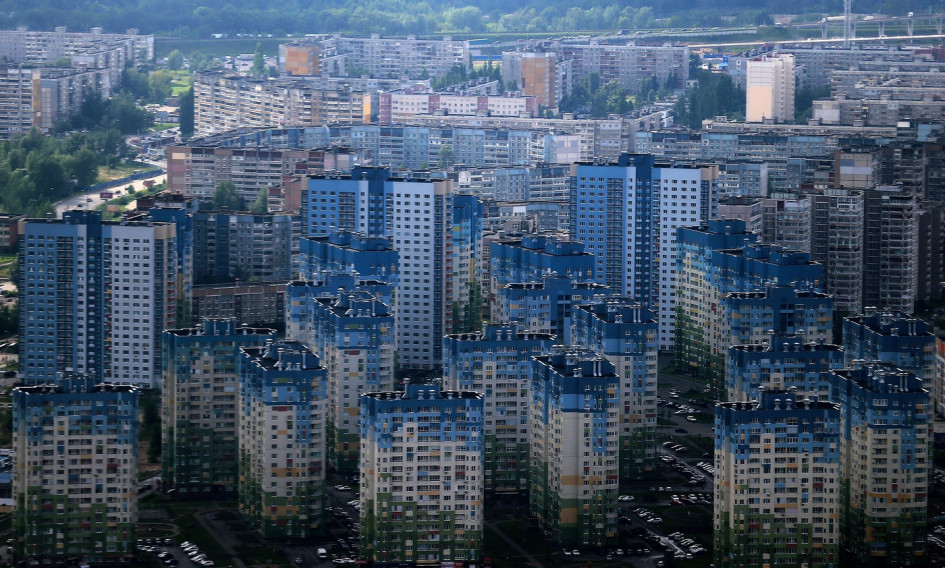 Нижний Новгород, вид на новостройки микрорайона Мещерское озеро в Заречной части города