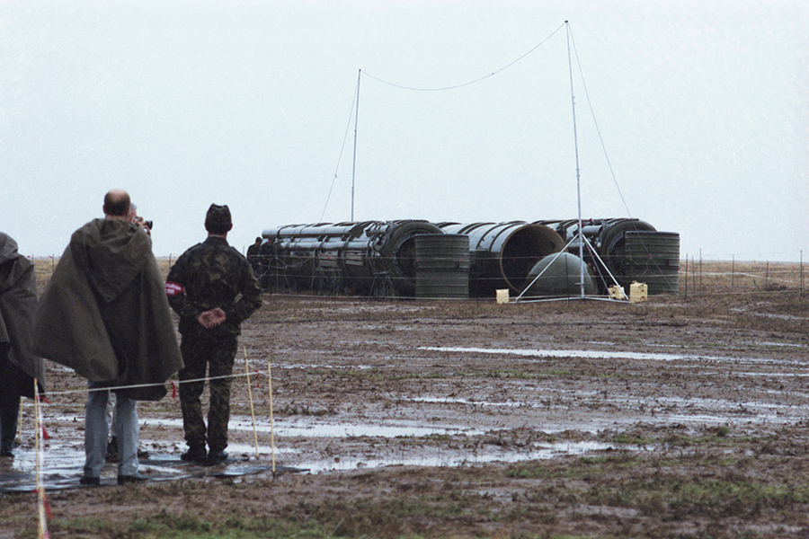 Ракеты «РСД-10» перед уничтожением.1988 г​од