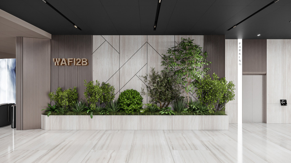 Вход на паркинг. Визуализация AFI Development