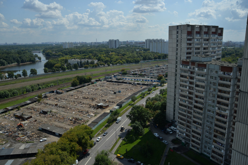 Снос гаражей в районе Печатники на месте будущего строительства участка Юго-Восточной хорды