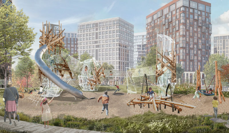 Конкурсный эскизный проект площадок ЖК West Garden от «Бюро Чехарда»