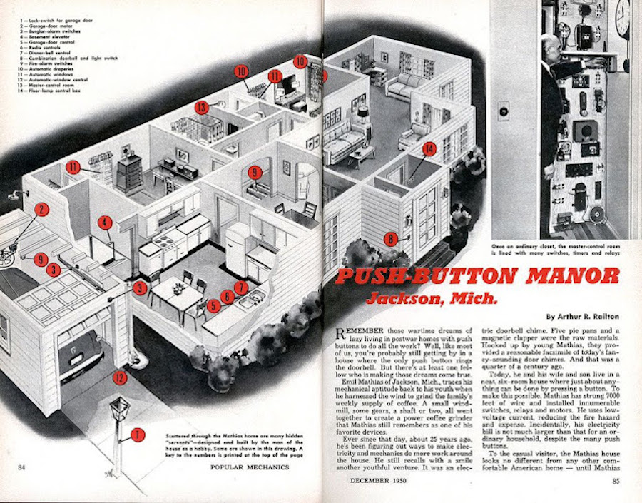 План изобретения Матиаса в журнале Popular Mechanics за декабрь 1950 года
