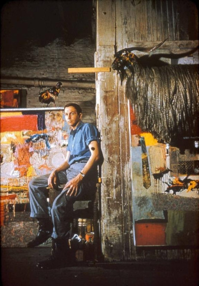 Роберт Раушенберг в Pearl Street studio, 1955