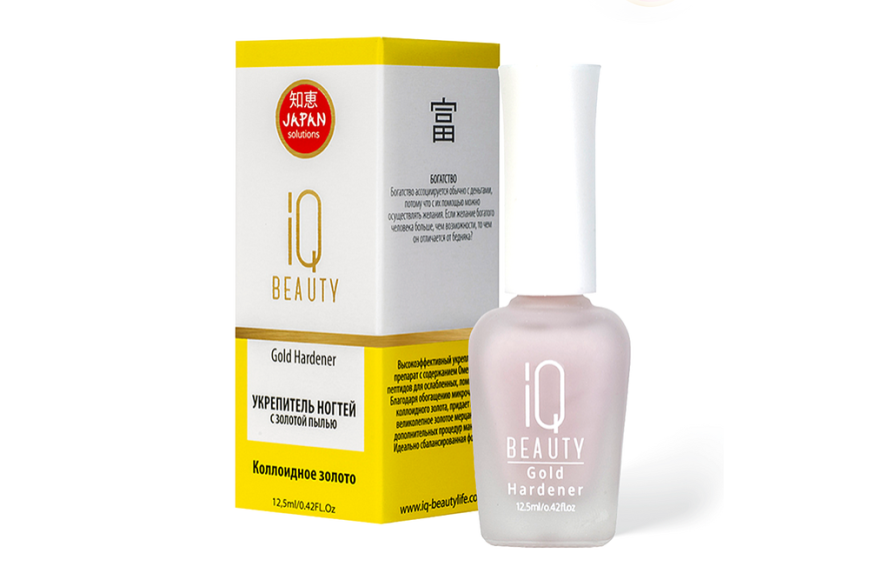 Укрепитель ногтей с золотой пылью IQ Beauty, 360 руб. (pharmacosmetica.ru)