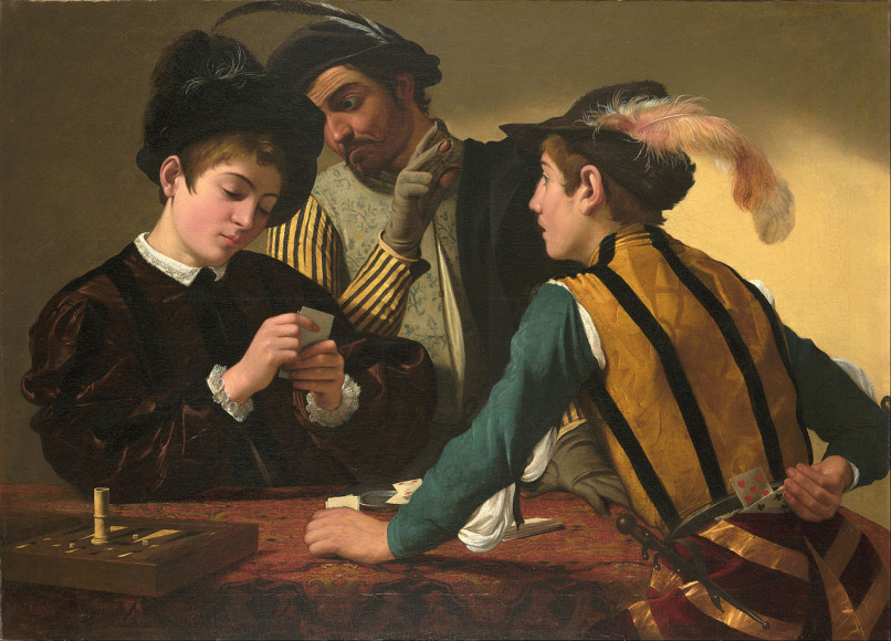 Караваджо. «Шулеры», 1594