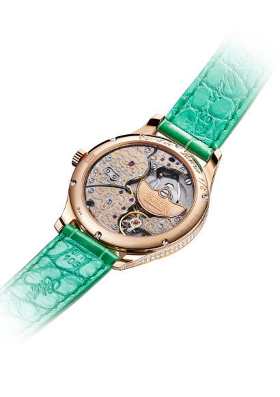 Часы L.U.C XP Esprit de Fleurier Peony 2020 с флерийской гравировкой механизма, Chopard
