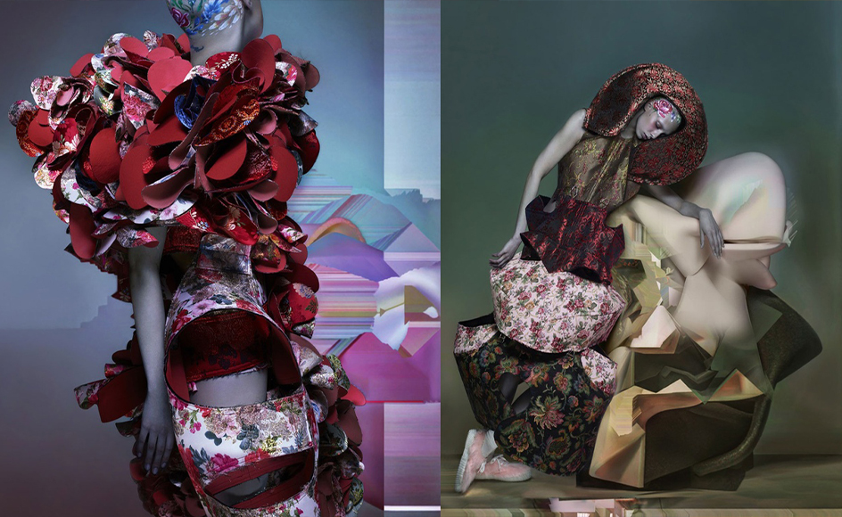 Проект Ника Найта для Comme des Garçons с использованием Glitché