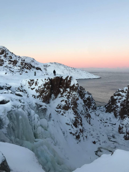 Замерзший водопад