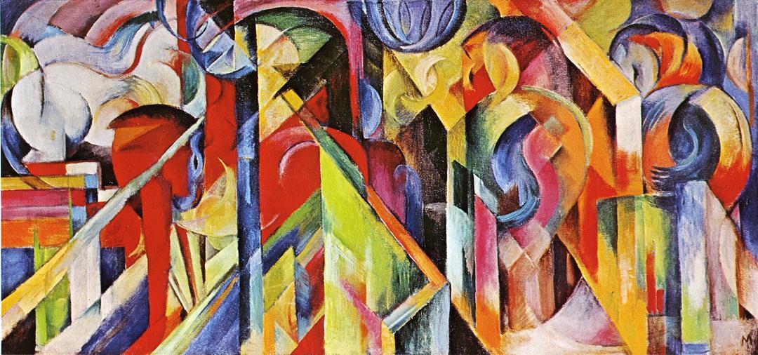 Франц Марк. «Конюшни», 1913