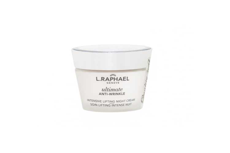 Ночной крем Intensive Lifting Night Cream, Ultimate Anti-Wrinkle, L.Raphael cтимулирует синтез коллагена с помощью белка TGF-B, уменьшает морщины и укрепляет защитный межклеточный барьер с помощью комплекса керамидов, а кроме того, интенсивно увлажняет, укрепляет, успокаивает и осветляет кожу благодаря комплексу антиоксидантов