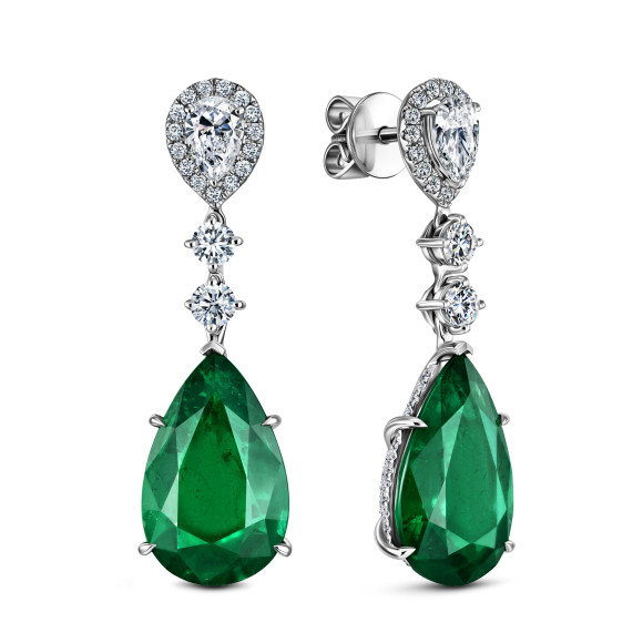 Серьги c бриллиантами и изумрудами, Royal Emerald, Miuz, от 12 495 000 руб. (Miuz)