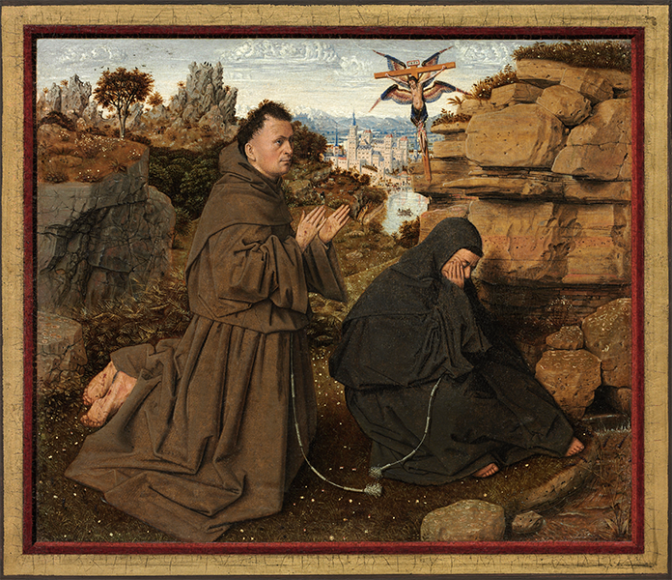 Ян ван Эйк, «Святой Франциск Ассизский получает стигматы», 1440