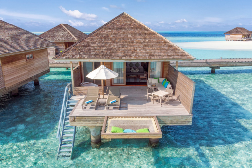 Терраса и катамаранная сетка над водой, Ocean Villa