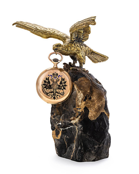 «Павел Буре», золотые часы из кабинета Его Императорского Величества на подчаснике. Конец XIX — начало XX вв.
