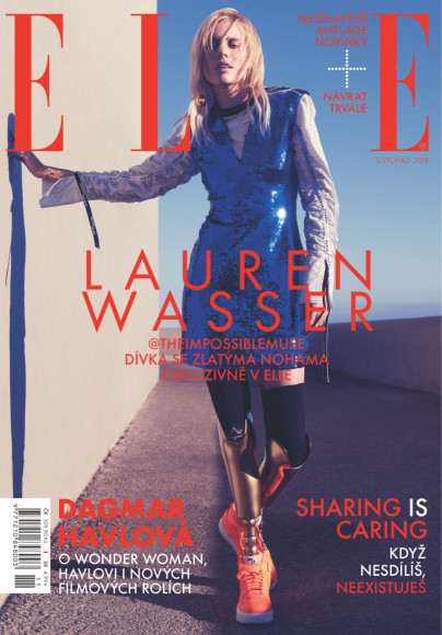 Лорен Вассер на обложке журнала Elle Чехия, октябрь 2018