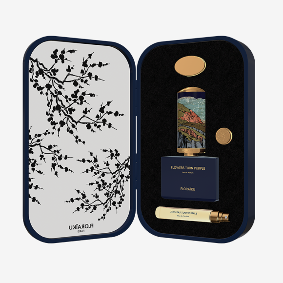Восточный аромат Flowers Turn Purple, Floraïku. Цена за набор: 50 и 10 мл — 27 300 руб.