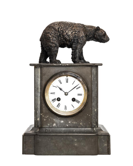 «Павел Буре». Настольные (каминные) часы с фигурой медведя. Конец XIX — начало XX вв.