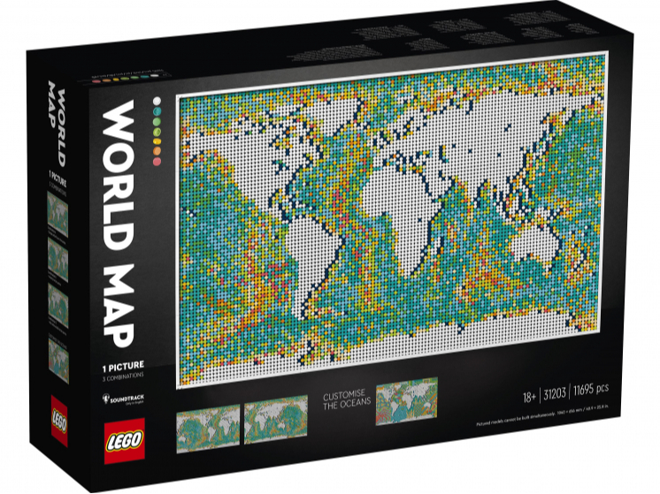 Набор Lego с картой мира
