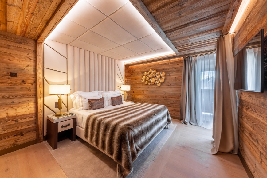 Спальня в Grand Residence, Nord Resort на курорте Ultima Courchevel Belvédère