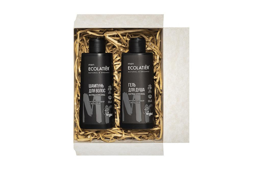 Подарочный набор для ухода за телом и волосами Extra Strong for Men, Ecolatier, 299 руб. («Перекресток»)