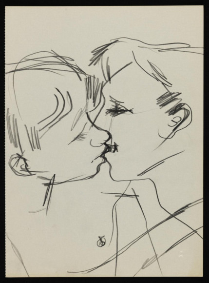 Keith Vaughan. «Drawing of Two Men Kissing», 1958-73