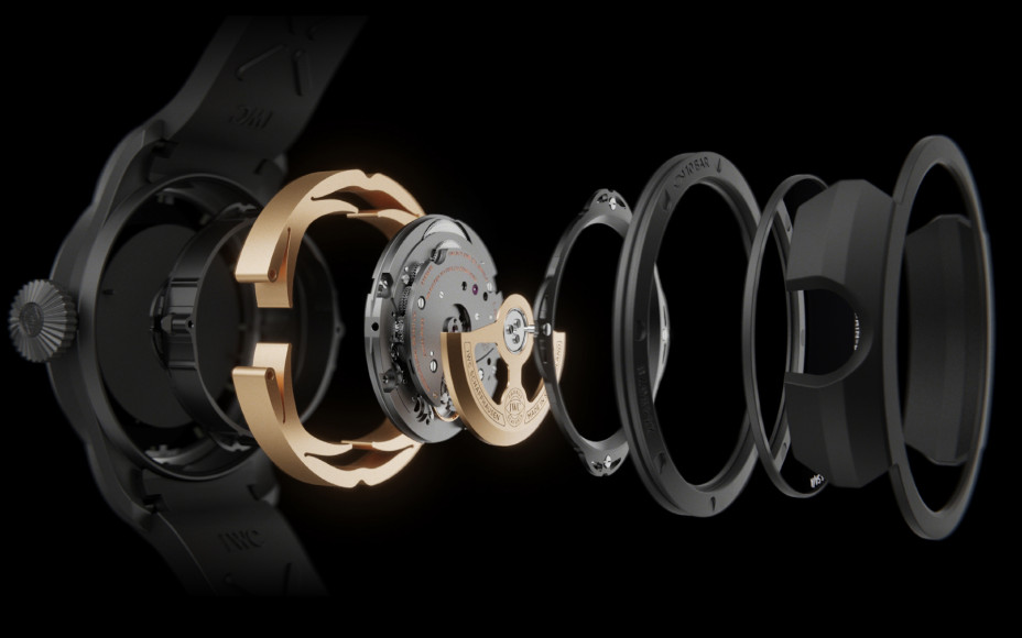 Структура корпуса часов Big Pilot’s Watch Shock Absorber XPL
