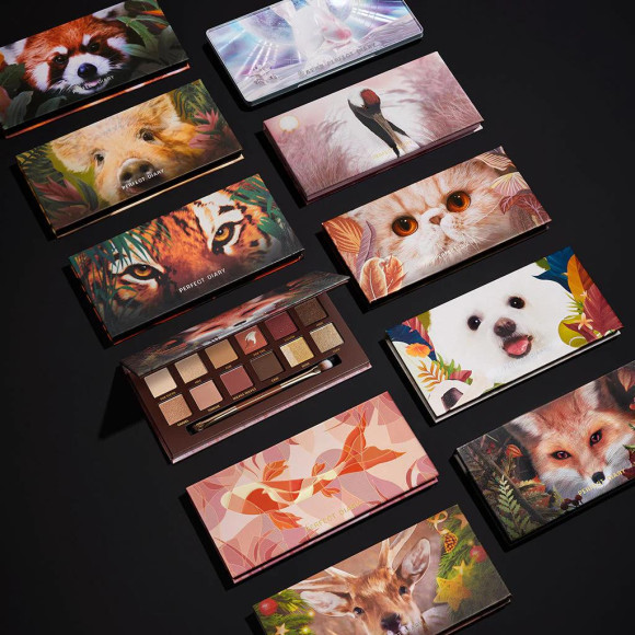 Коллекция палеток теней Eyeshadow Palette 14, Explorer (здесь представлены палетки 08 Puppy и 12 Red-Crowned Crane), Perfect Diary