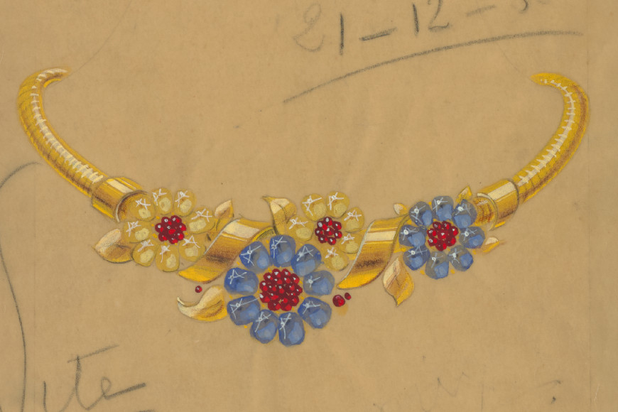 Эскиз украшения Flower Passe-Partout, 1938 год
