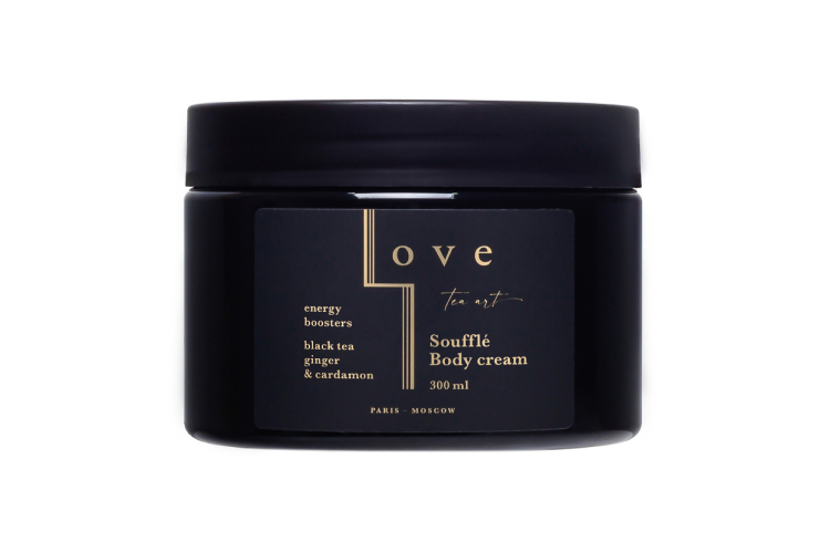Крем-суфле для тела black tea, ginger & cardamon, Love Tea Art, 2770 руб. («Золотое Яблоко»)