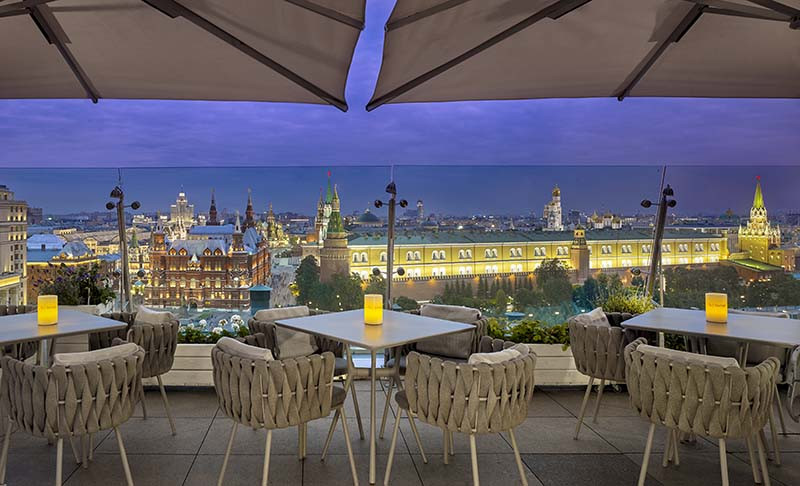 Терраса ресторана O2 Lounge, The Ritz-Carlton, Moscow