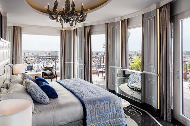 Главная спальня Roman Penthouse, Baglioni Hotel Regina