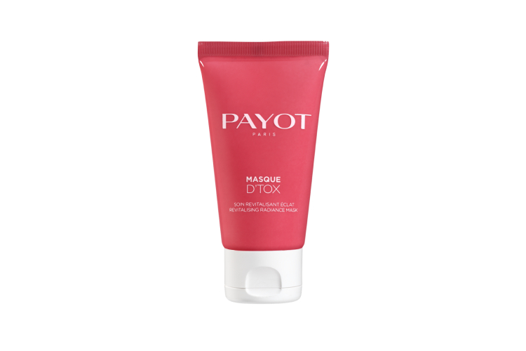 Маска-детокс D'Tox, Payot благодаря формуле на основе экстрактов грейпфрута, смитсонита и малахита, а также олигосахарида BioEcolia и аллантоина очищает кожу, удаляя излишки жира и ороговевшие клетки, придает ей мягкость и сияние