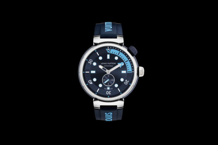 Часы Tambour Street Diver Skyline Blue, Louis Vuitton, «Дайверские часы»